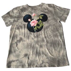 Disney Shirt Womens XXL Mickey Mouse Ears Roses Tie Dye Grunge Fairy